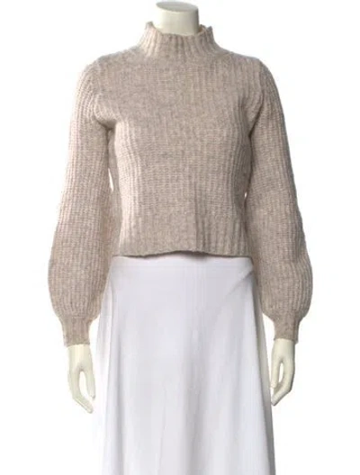 Pre-owned The Kooples Mock Neck Sweater In Neutral