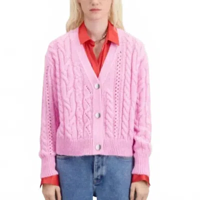 The Kooples Mohair Cardigan In Pink