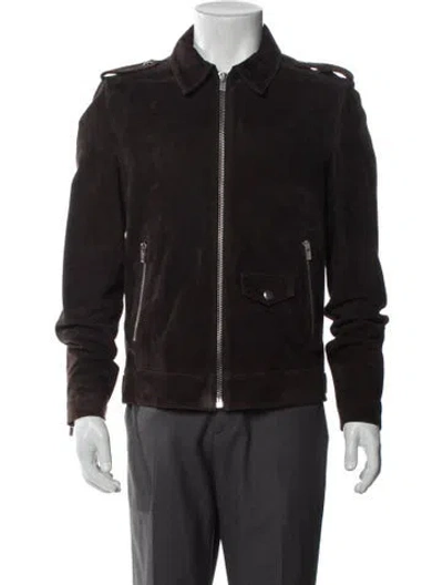 Pre-owned The Kooples Moto Jacket In Brown