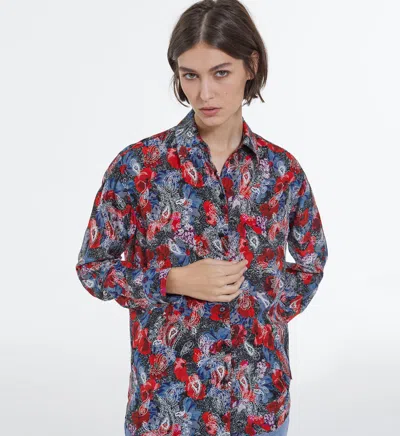The Kooples Multicolored Printed Shirt In Red