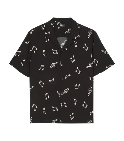 The Kooples Musical Notes Shirt In Black White