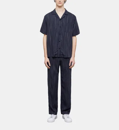The Kooples Navy Blue Striped Shirt