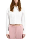 THE KOOPLES NEW POPELINE CROPPED SHIRT