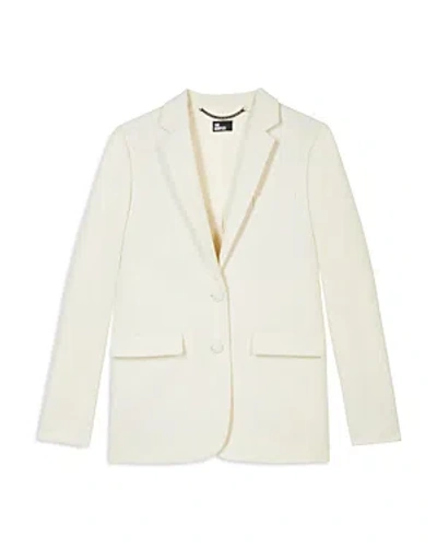 The Kooples Notch Collar Two Button Blazer In Ecru