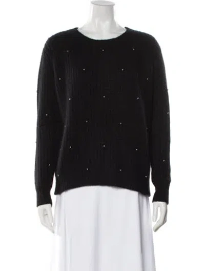 Pre-owned The Kooples Nylon Crew Neck Sweater In Black