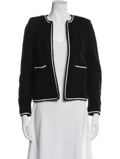 Pre-owned The Kooples Open Front Sweater In Black