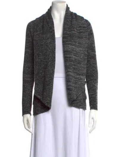 Pre-owned The Kooples Open Front Sweater In Gray