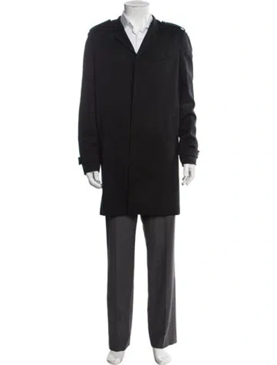 Pre-owned The Kooples Overcoat In Black