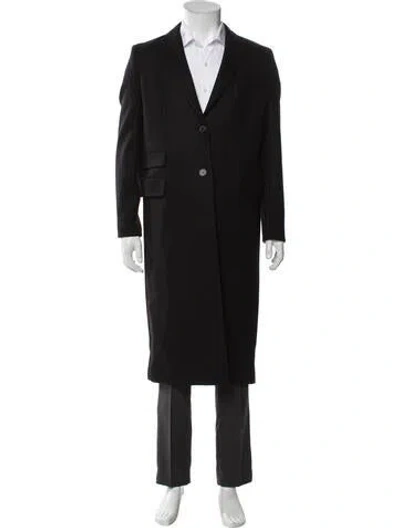 Pre-owned The Kooples Overcoat In Black