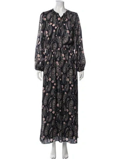 Pre-owned The Kooples Paisley Print Long Dress In Multi