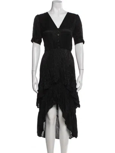 Pre-owned The Kooples Paisley Print Midi Length Dress In Blue