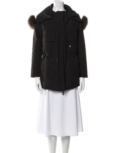Pre-owned The Kooples Parka In Black