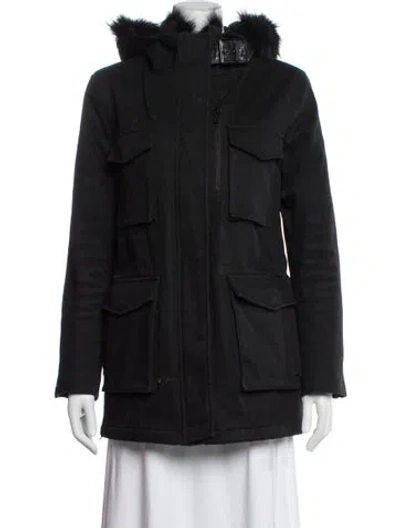 Pre-owned The Kooples Parka In Black