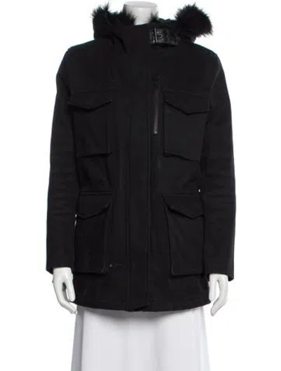 Pre-owned The Kooples Parka In Blue