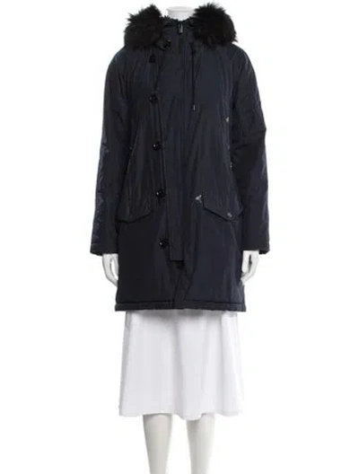 Pre-owned The Kooples Parka In Blue