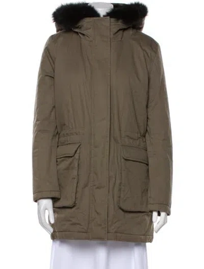 Pre-owned The Kooples Parka In Green