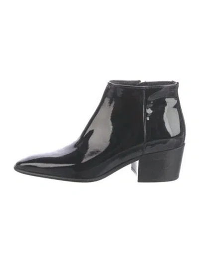Pre-owned The Kooples Patent Leather Boots In Black