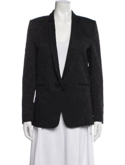 Pre-owned The Kooples Patterned Blazer In Black