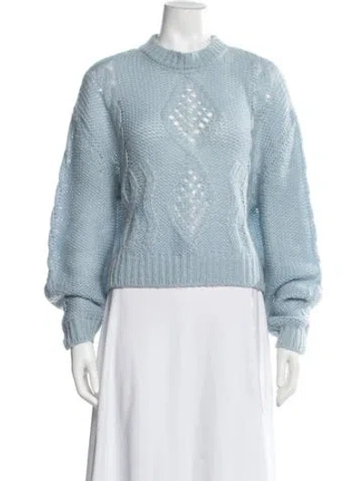 Pre-owned The Kooples Patterned Crew Neck Sweater In Blue