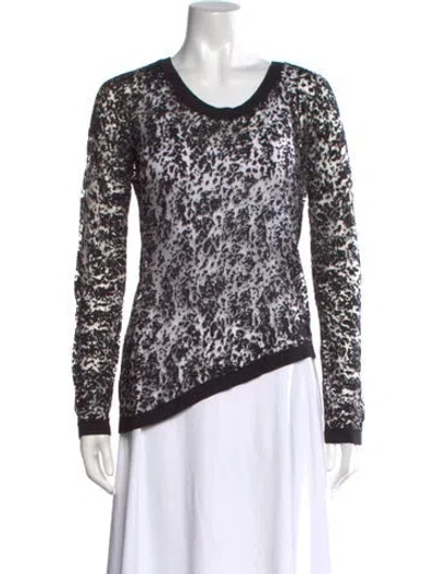 Pre-owned The Kooples Patterned V-neck Sweater In Multi