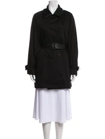 Pre-owned The Kooples Peacoat In Black