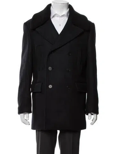 Pre-owned The Kooples Peacoat In Black