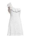 The Kooples Peter Doherty Woman Mini Dress Light Grey Size 10 Wool, Polyamide In Gray