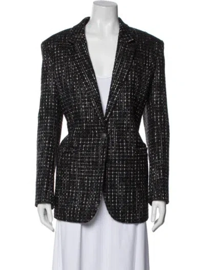 Pre-owned The Kooples Plaid Print Blazer W/ Tags In Blue