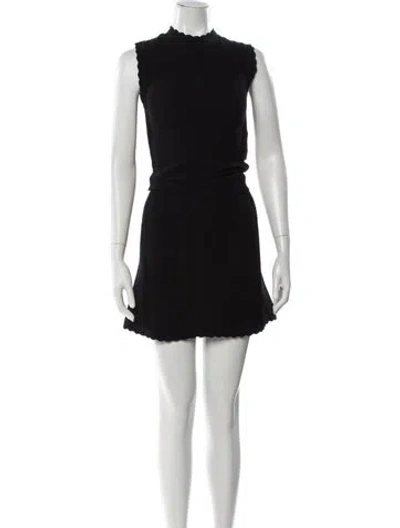 Pre-owned The Kooples Pleated Accents Skirt Suit In Black
