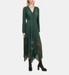 The Kooples Pleated Maxi Dress In Multi