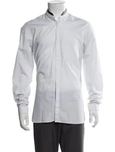 Pre-owned The Kooples Polka Dot Print Long Sleeve Dress Shirt In Neutrals