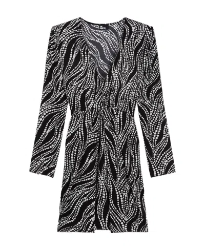 The Kooples Print Dress In Black