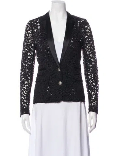 Pre-owned The Kooples Printed Blazer In Gray