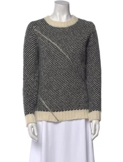 Pre-owned The Kooples Printed Crew Neck Sweater In Multi