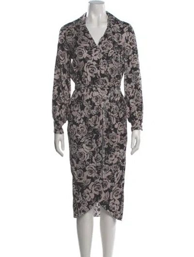 Pre-owned The Kooples Printed Midi Length Dress In Multi