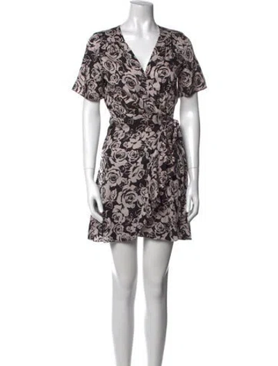 Pre-owned The Kooples Printed Mini Dress In Black