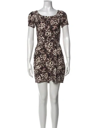 Pre-owned The Kooples Printed Mini Dress In Black