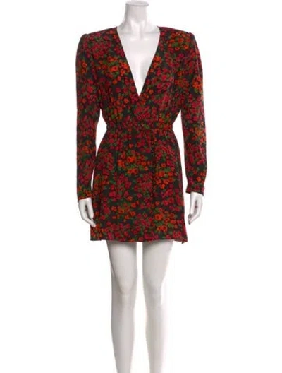 Pre-owned The Kooples Printed Mini Dress In Black