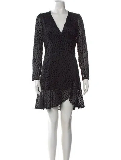 Pre-owned The Kooples Printed Mini Dress In Black