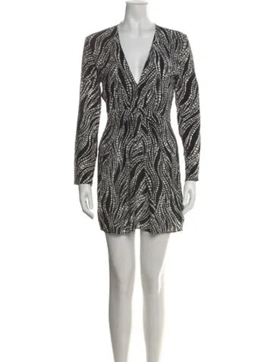Pre-owned The Kooples Printed Mini Dress In Black