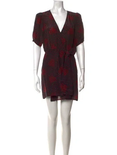 Pre-owned The Kooples Printed Mini Dress In Black