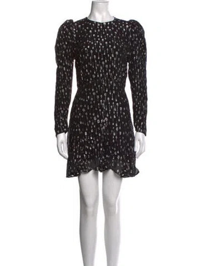 Pre-owned The Kooples Printed Mini Dress In Black