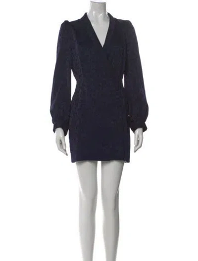 Pre-owned The Kooples Printed Mini Dress In Blue