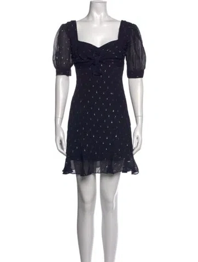 Pre-owned The Kooples Printed Mini Dress In Blue