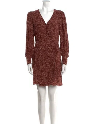 Pre-owned The Kooples Printed Mini Dress In Brown