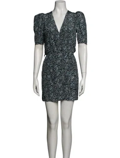 Pre-owned The Kooples Printed Mini Dress In Gray