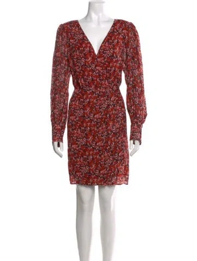 Pre-owned The Kooples Printed Mini Dress In Red