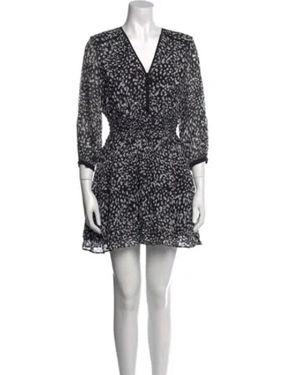 Pre-owned The Kooples Printed Mini Dress W/ Tags In Black