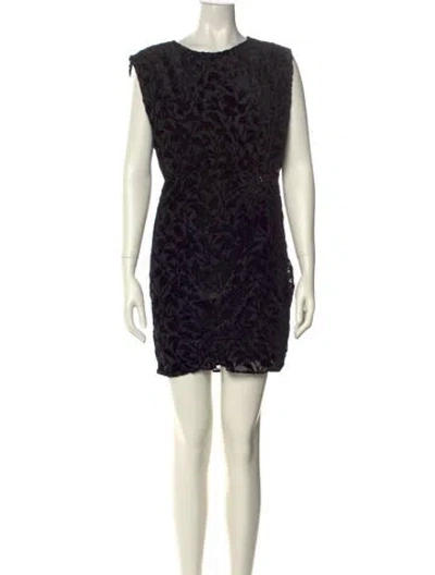Pre-owned The Kooples Printed Mini Dress W/ Tags In Black