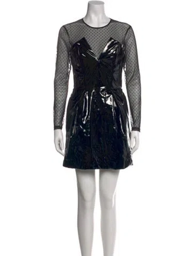 Pre-owned The Kooples Printed Mini Dress W/ Tags In Black
